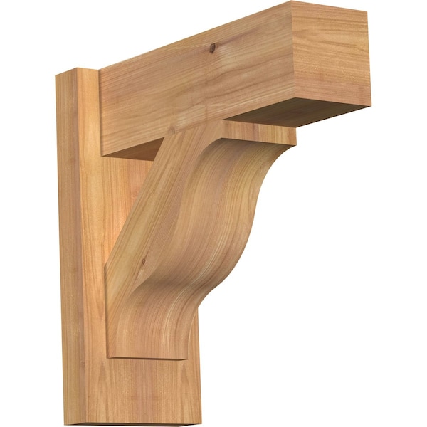 Ekena Millwork Funston Block Smooth Outlooker, Western Red Cedar, 5 1/2"W x 14"D x 14"H OUT06X14X14FST05SWR - main